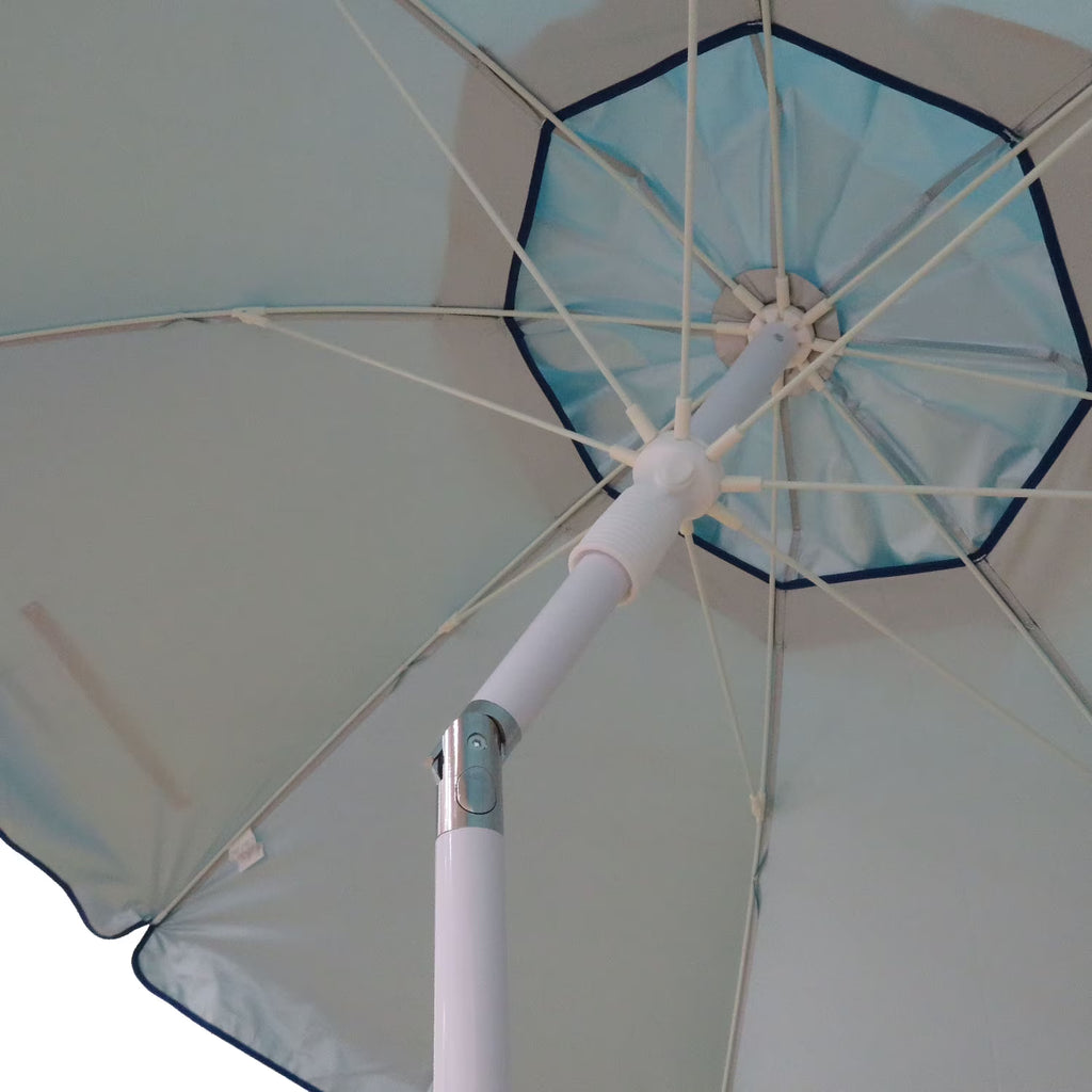 6.5 ft Tilted Beach Umbrella - Turquoise