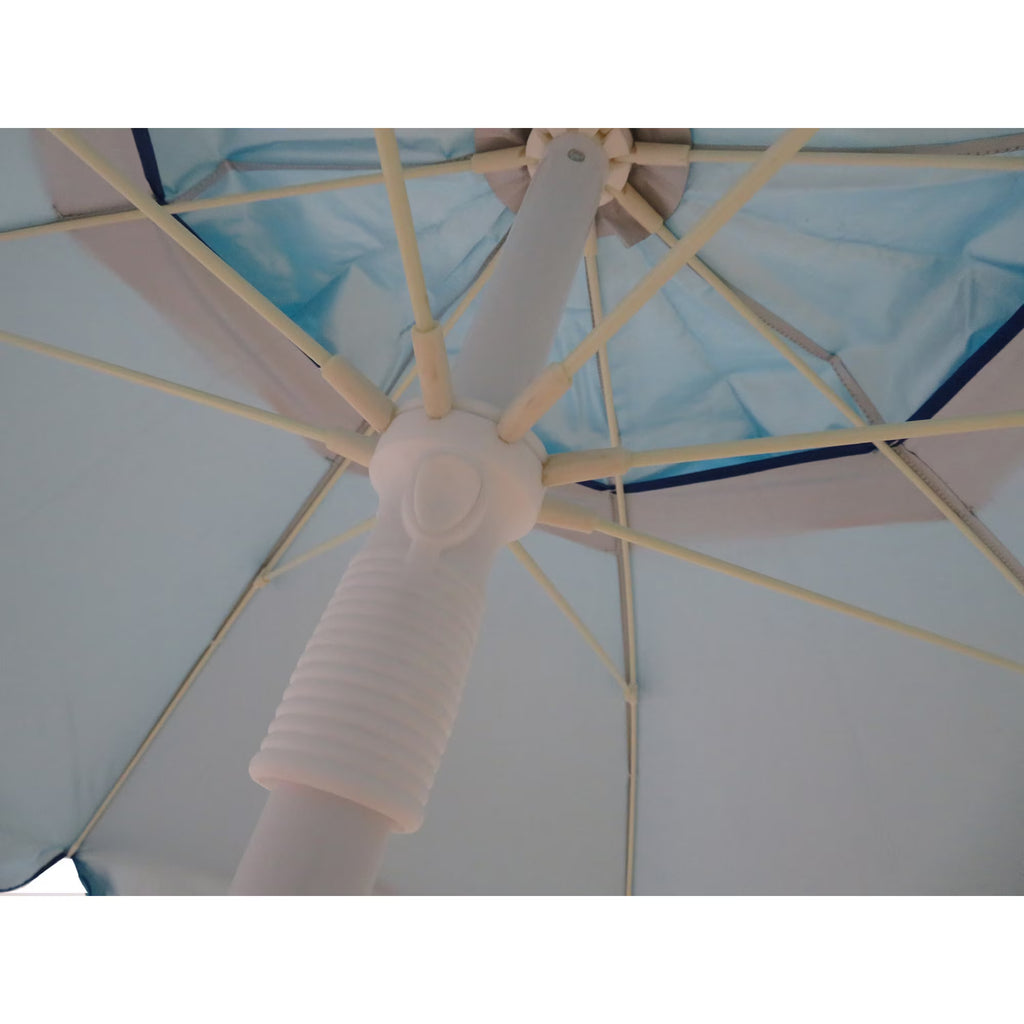 6.5 ft Tilted Beach Umbrella - Turquoise