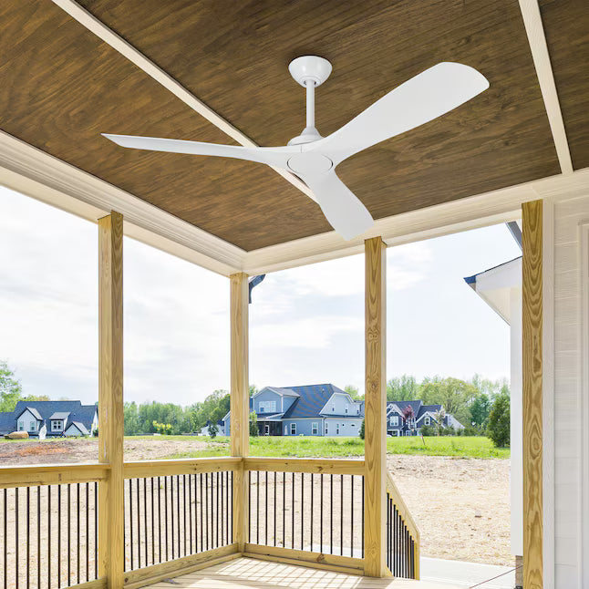 White 52-in White Propeller Ceiling Fan