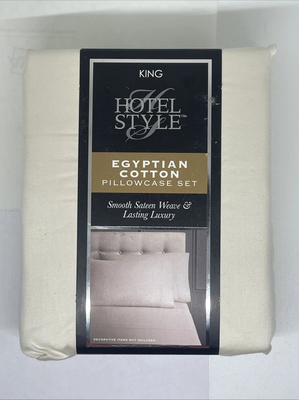 Hotel Style White Egyptian Cotton Pillow Cases Set (2)